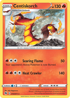 Centiskorch - Champion's Path - #10 - Pokemon TCG card