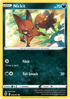 Nickit - Champion's Path - #46 - Pokemon TCG card