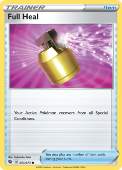Full Heal - Champion's Path - #51 - Pokemon TCG card