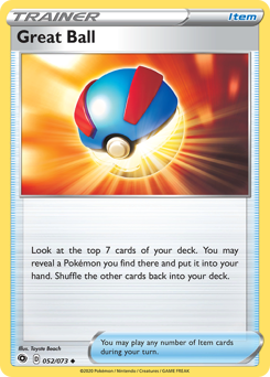 Great Ball - Champion's Path - #52 - Pokemon TCG card