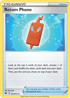 Rotom Phone #64 Rotom Phone - Champion's Path - #64 - Pokemon TCG card