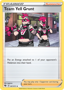 Team Yell Grunt - Champion's Path - #67 - Pokemon TCG card