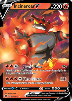 Incineroar V #8 Incineroar V - Champion's Path - #8 - Pokemon TCG card