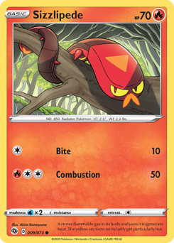 Sizzlipede #9 Sizzlipede - Champion's Path - #9 - Pokemon TCG card