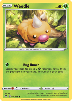 Weedle - Vivid Voltage - #1 - Pokemon TCG card