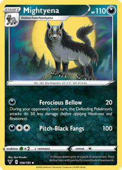 Mightyena #104 Mightyena - Vivid Voltage - #104 - Pokemon TCG card