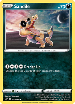 Sandile #107 Sandile - Vivid Voltage - #107 - Pokemon TCG card