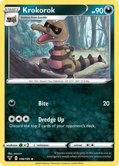 Krokorok #108 Krokorok - Vivid Voltage - #108 - Pokemon TCG card
