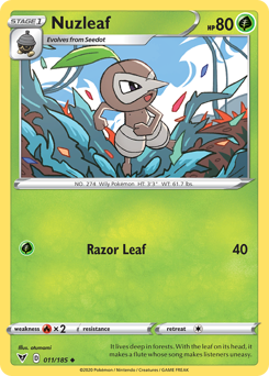 Nuzleaf #11 Nuzleaf - Vivid Voltage - #11 - Pokemon TCG card