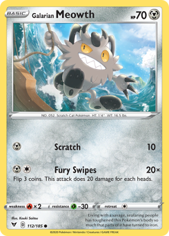 Galarian Meowth #112 Galarian Meowth - Vivid Voltage - #112 - Pokemon TCG card