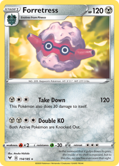 Forretress - Vivid Voltage - #114 - Pokemon TCG card