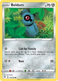 Beldum - Vivid Voltage - #116 - Pokemon TCG card