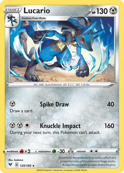 Lucario #120 Lucario - Vivid Voltage - #120 - Pokemon TCG card