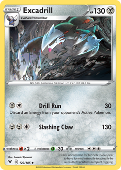 Excadrill #122 Excadrill - Vivid Voltage - #122 - Pokemon TCG card