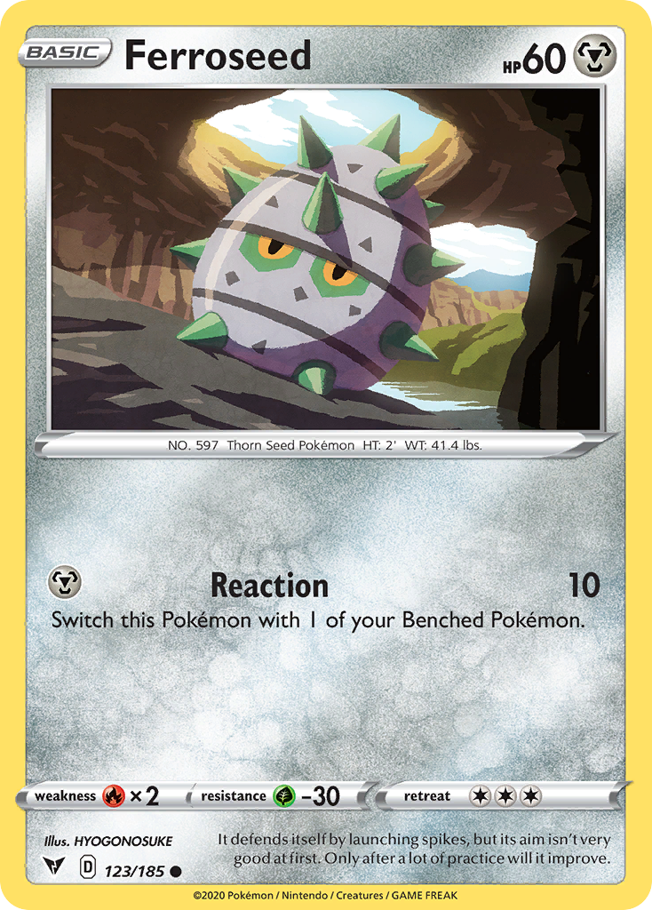 Ferroseed - Vivid Voltage - #123 - Pokemon TCG card
