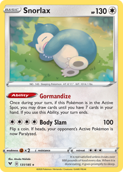 Snorlax - Vivid Voltage - #131 - Pokemon TCG card