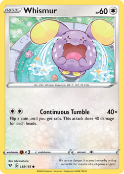 Whismur #135 Whismur - Vivid Voltage - #135 - Pokemon TCG card