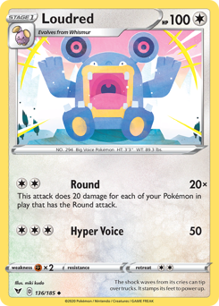 Loudred #136 Loudred - Vivid Voltage - #136 - Pokemon TCG card