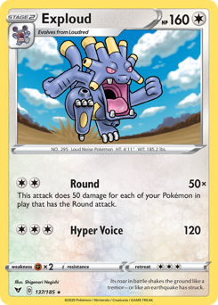 Exploud #137 Exploud - Vivid Voltage - #137 - Pokemon TCG card