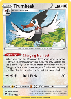 Trumbeak - Vivid Voltage - #144 - Pokemon TCG card