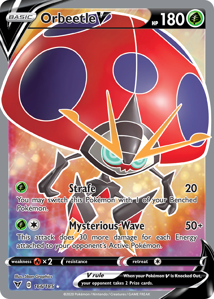 Orbeetle V - Vivid Voltage - #166 - Pokemon TCG card