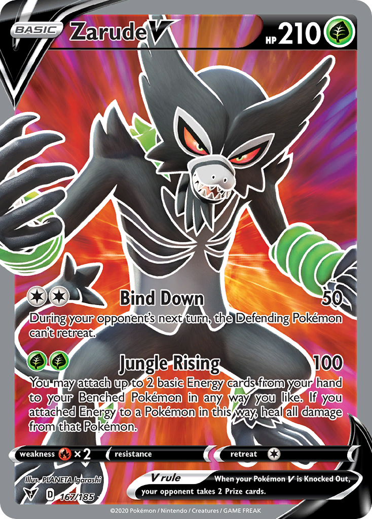 Zarude V - Vivid Voltage - #167 - Pokemon TCG card