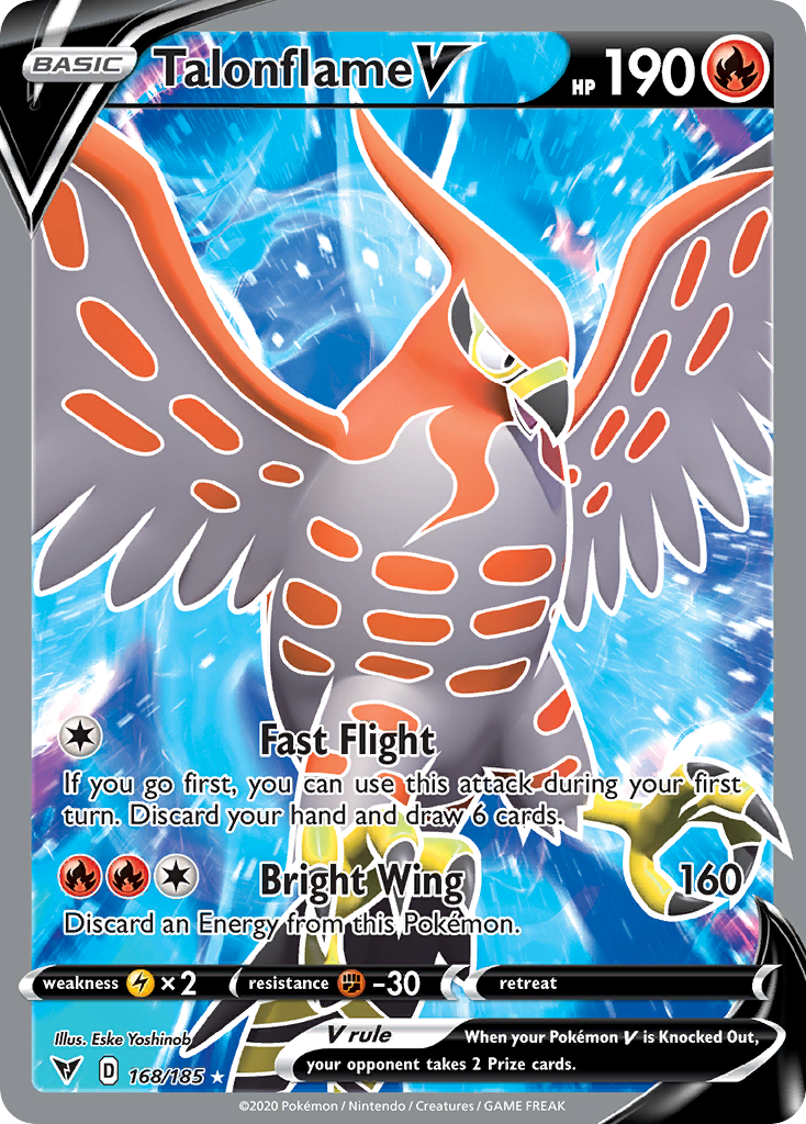 Talonflame V - Vivid Voltage - #168 - Pokemon TCG card