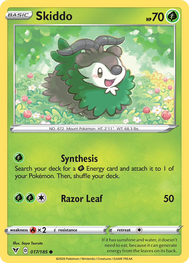 Skiddo - Vivid Voltage - #17 - Pokemon TCG card