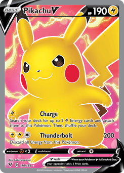 Pikachu V #170 Pikachu V - Vivid Voltage - #170 - Pokemon TCG card
