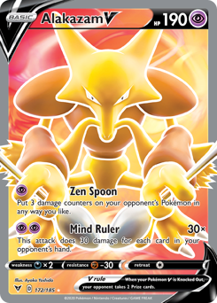 Alakazam V - Vivid Voltage - #172 - Pokemon TCG card