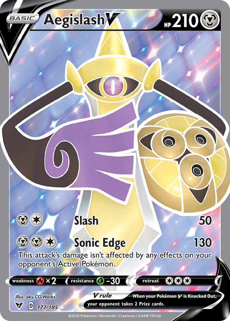 Aegislash V - Vivid Voltage - #177 - Pokemon TCG card
