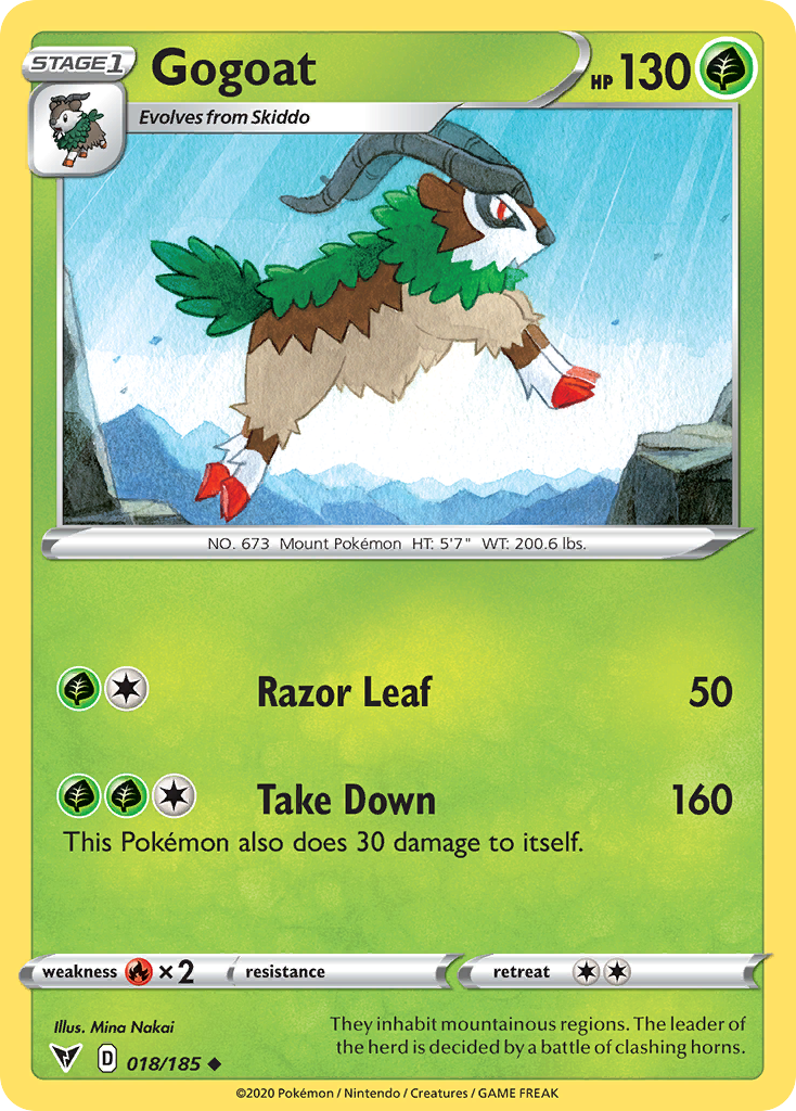 Gogoat - Vivid Voltage - #18 - Pokemon TCG card