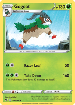 Gogoat - Vivid Voltage - #18 - Pokemon TCG card