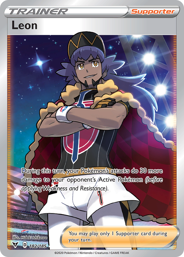 Leon - Vivid Voltage - #182 - Pokemon TCG card