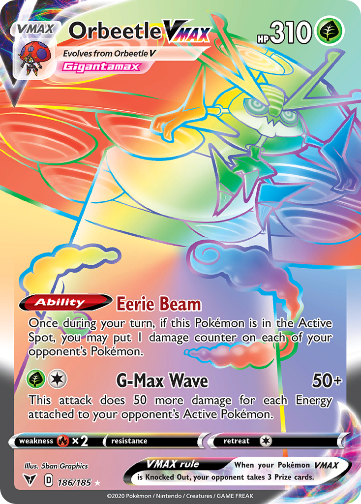 Orbeetle VMAX - Vivid Voltage - #186 - Pokemon TCG card