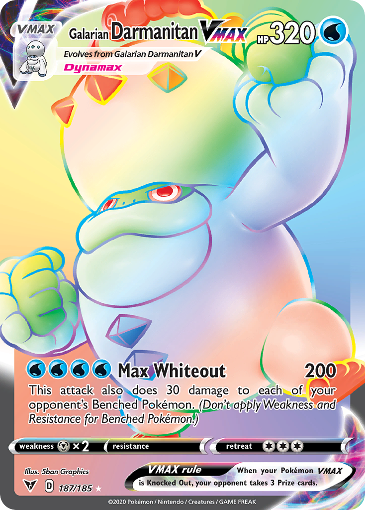 Galarian Darmanitan VMAX - Vivid Voltage - #187 - Pokemon TCG card