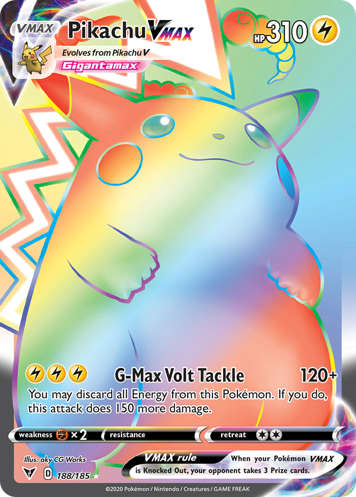 Pikachu VMAX - Vivid Voltage - #188 - Pokemon TCG card