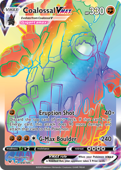 Coalossal VMAX - Vivid Voltage - #189 - Pokemon TCG card