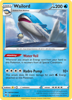 Wailord #32 Wailord - Vivid Voltage - #32 - Pokemon TCG card