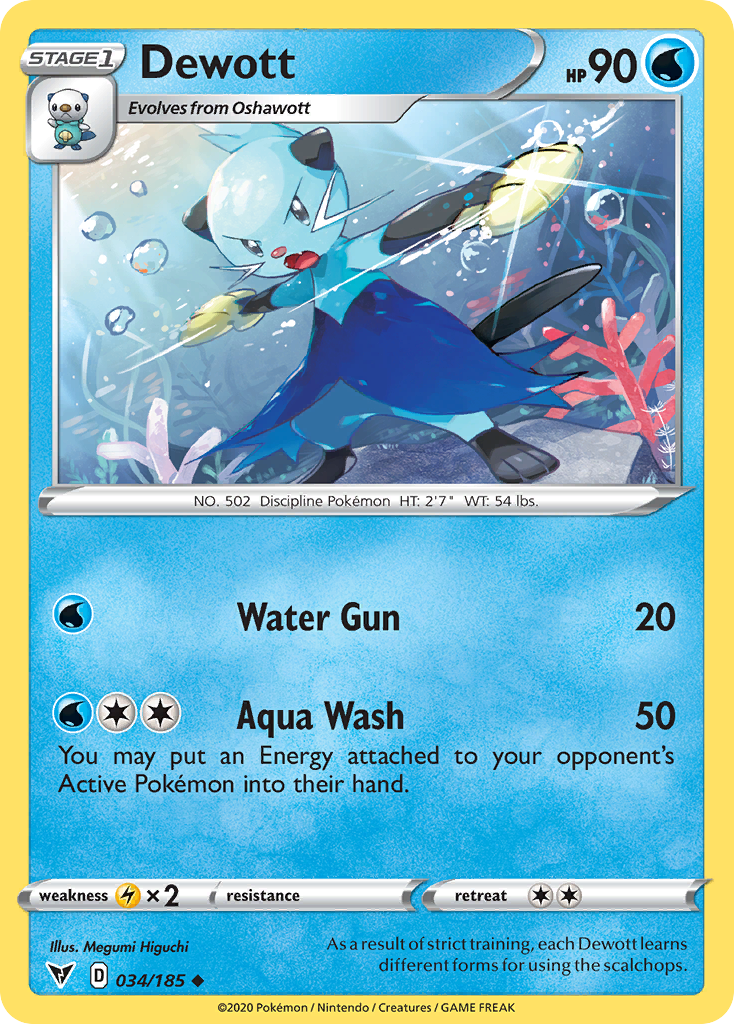 Dewott - Vivid Voltage - #34 - Pokemon TCG card