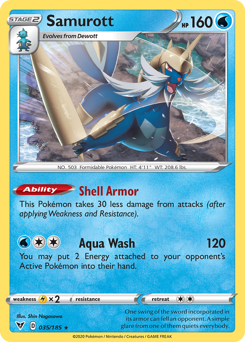 Samurott #35 Samurott - Vivid Voltage - #35 - Pokemon TCG card