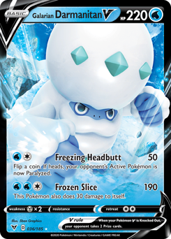 Galarian Darmanitan V - Vivid Voltage - #36 - Pokemon TCG card