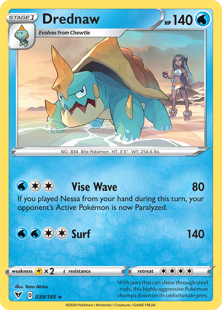Drednaw - Vivid Voltage - #39 - Pokemon TCG card