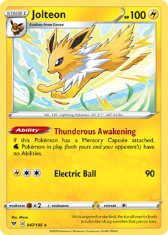 Jolteon #47 Jolteon - Vivid Voltage - #47 - Pokemon TCG card