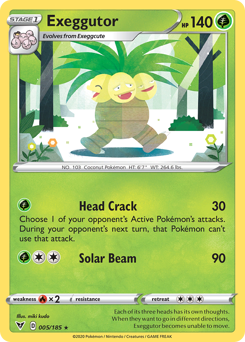 Exeggutor - Vivid Voltage - #5 - Pokemon TCG card