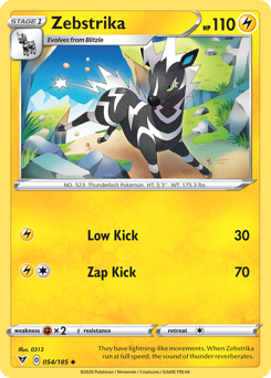 Zebstrika - Vivid Voltage - #54 - Pokemon TCG card
