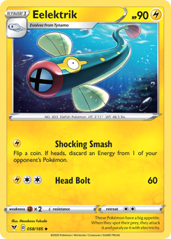 Eelektrik - Vivid Voltage - #58 - Pokemon TCG card
