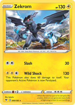 Zekrom #60 Zekrom - Vivid Voltage - #60 - Pokemon TCG card