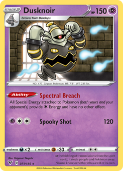 Dusknoir #71 Dusknoir - Vivid Voltage - #71 - Pokemon TCG card