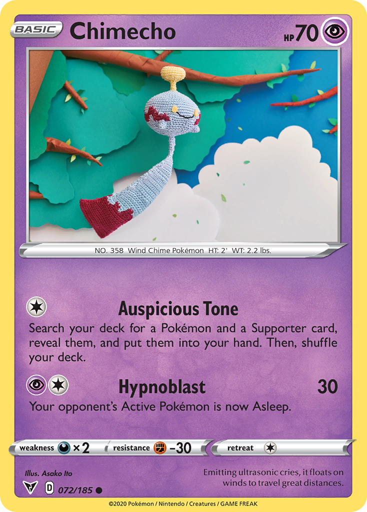 Chimecho - Vivid Voltage - #72 - Pokemon TCG card